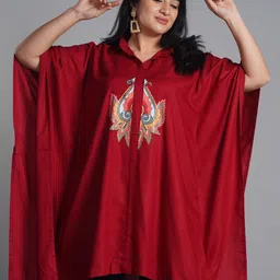LetsDressUp Printed Shirt Collar Kaftan Kurti-picture-17