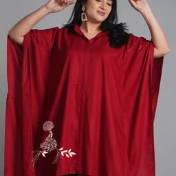LetsDressUp Printed Shirt Collar Kaftan Kurti-image-77