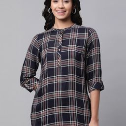 AURELIA Checked Straight Kurti-image-29