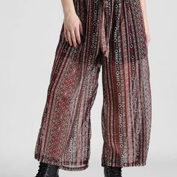 ONLY Women ONLDBRAX Ethnic Motifs Printed Semi Sheer Loose Fit High-Rise Parallel Trousers-image-81