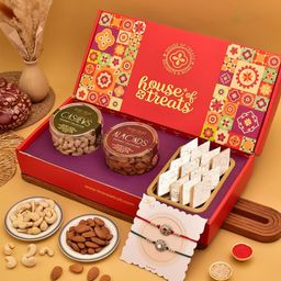 RawFruit Sweets & Dry Fruits 2Pc-Rakhi Gift Set-image-20