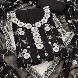 LeeliPeeri Designer Embroidered Unstitched Dress Material-image-75