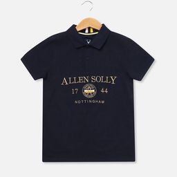 Allen Solly Junior Boys Typography Printed Polo Collar Pure Cotton T-shirt-image-98