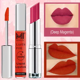 MI FASHION Set of The Perfect Combo Liquid Lipstick 3.5 ml & Creamy Matte Lipstick 3.5 g-38