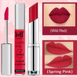 MI FASHION Set of Silky Smooth Lips Liquid Lipstick 3.5ml & Creamy Matte Lipstick 3.5g-48
