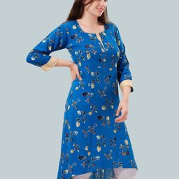 Be You Floral Printed Round Neck Maternity A-Line Kurta-picture-53