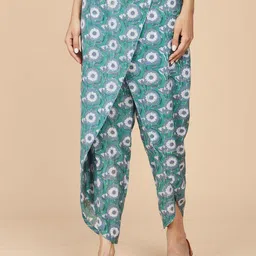 Fabindia Floral Printed Wrap-Style Dhoti Pants-image-20