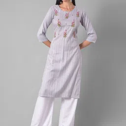 Dollar Missy Striped Thread Work Straight Kurta-picture-40