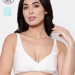 Inner Sense Pack of 2 White Non-Wired Non Padded Organic Cotton Maternity Sustainable Bras IMB007C_7E-image-79