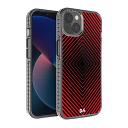 DailyObjects Red & Black  Rhombus Stride 2.0 iPhone 13 Mini Back Case-0