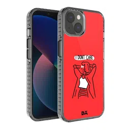 DailyObjects Red & Black Printed I Don't Care iPhone 13 Mini Phone Case-38