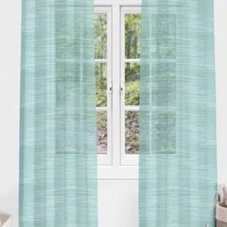 Divine Casa Blue & White Striped Door Curtain-23
