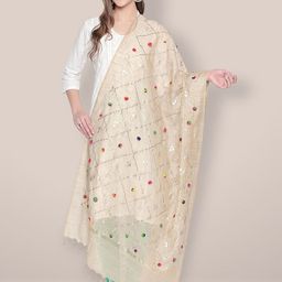 Dupatta Bazaar Embroidered Dupatta with Gotta Patti-12
