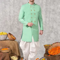 Hangup Mandarin Collar Sherwani Set-image-78