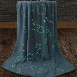 Butterthief Grey Cartoon Characters Microfiber Mild Winter 210 GSM Single Bed Blanket-11