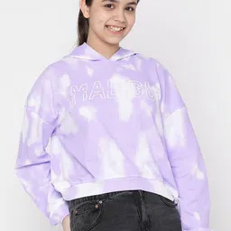 Lil Tomatoes Girls Abstract Hooded Neck Long Sleeve Pullover Sweatshirt-picture-14