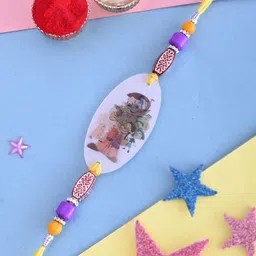 Aapno Rajasthan Kids Chota Bheem Beaded Thread Rakhi With Roli Rice & Greeting Card-14