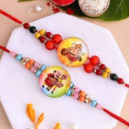 Aapno Rajasthan Kids Ganesha & Motu Patlu Beaded Thread Rakhis-20