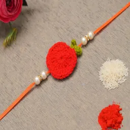 The Magic Wand Red & White Beaded Thread Rakhi-image-24