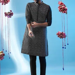 KISAH Ethnic Motifs Embroidered Kurta With Trousers-picture-26