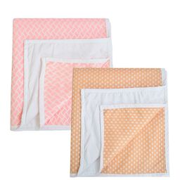Adbeni Pink & Gold Toned 210 GSM Cotton Waterproof Quick Dry Sheets-image-48