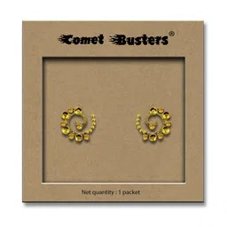 Comet Busters Yellow Embellished Stickers for Eyes - 2 Pcs-23