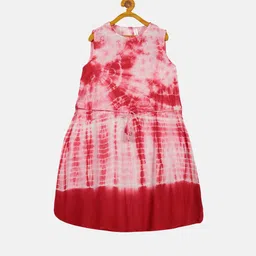 KiddoPanti Girls Tie and Dyed Fit and Flare Dress-image-53