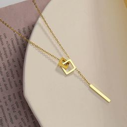 Designs & You Gold-Plated Bar-Shaped Necklace-38