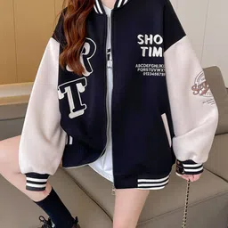 StyleCast Black Colourblocked Stand Collar Dry Fit Longline Cotton Sporty Jacket-21