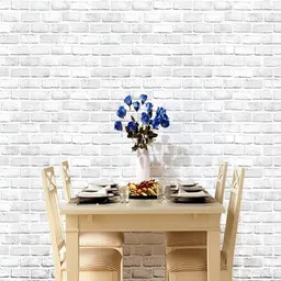 Univocean White 3D Pattern Brick Self Adhesive Wallpaper-15
