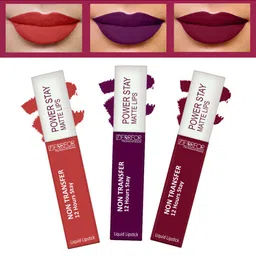 FORFOR Set of 3 Powerstay Non-Transfer Waterproof Liquid Matte Lipstick - 5ml Each-25