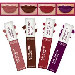 FORFOR Set of 4 Powerstay Non-Transfer Waterproof Liquid Matte Lipstick - 5ml Each-92