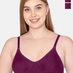 KOMLI Pack Of 3 Full Coverage Lightly Padded Super Support Cotton T-shirt Bra-picture-40