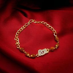 aadita Men Gold-Toned  Bracelet Style  Rakhi-image-12