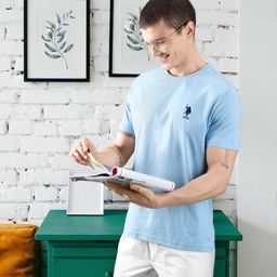 U.S. Polo Assn. Men Embroidered Logo Pure Cotton Lightweight Lounge T-shirt-image-26