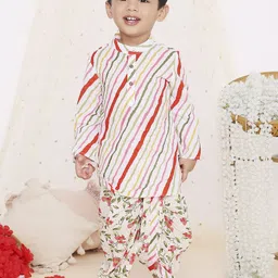 KID1 Boys Printed Regular Pure Cotton Kurta with Dhoti Pants-picture-13
