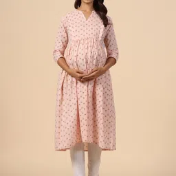 CRAFIQA Women Geometric Printed Cotton A-Line Kurta-image-66