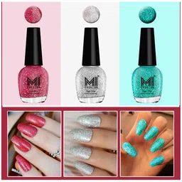 MI FASHION Set of 3 Vernis A Ongles High Shine Glitter Nail Polish - 15 ml each-picture-17
