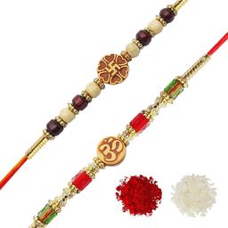 Anouk Unisex Set Of 2 Beaded Thread Rakhi image 4