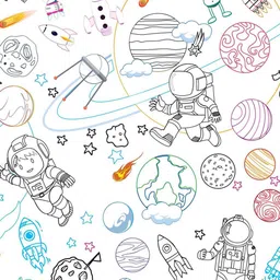 Dreamland Kids Pop-Out In the Space- With 3D Models Colouring Stickers Activity Book image 3