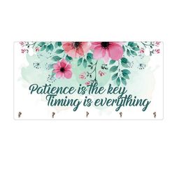 RANDOM Set of 2 White  Green Printed Wall Hanging Key Holders image 2