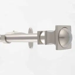 Silver Satin Grey 52 Inch expandable to 144 Inch Stainless Steel Curtain Rod with Bracket by Deco Window-picture-31