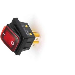 4 Pins 220V 12V UL Illuminated 30A Rocker Switch – RED image 2