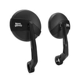generic Rear View Handle Bar End Mirror Pair Round Convex For New Classic Reborn/New Bullet/Hunter/Meteor 350/Super Meteor 650/Containental GT/Interceptor/Himalayan 411,450/Scram 411/Guerrilla 450 All Modal image 1