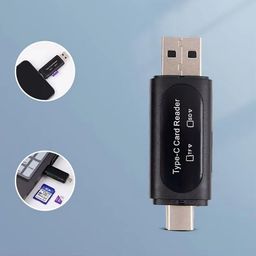 generic 2 in 1 USB Type-C Card Reader, Dual USB Interface, Portable Memory Card Adapter for Android,iOS and Window, Laptop (Limited Warranty 1 Year) image 3