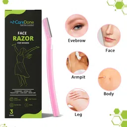 CareDone Set Of 2 Pain Free & Safe Face Razor For Eyebrows & Upper Lips - 3 Units Each image 5
