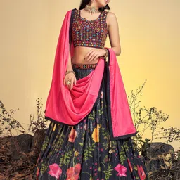 Fusionic Embroidered Sequinned Ready to Wear Lehenga & Blouse With Dupatta image 2