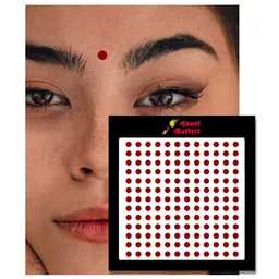 Comet Busters 156 Pcs Reusable Designer Bindis - Maroon image 3