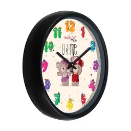 RANDOM Cream-Coloured & Red Printed Contemporary Wall Clock image 3
