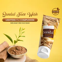 Ozone Set Of 3 Sandal Face Wash with Aloe Vera & Cucumber for Skin Lightening - 60ml each image 3